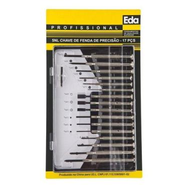 Imagem de Kit De Chave Fenda Philips E Canhão Precisão Eda - 17 Peças