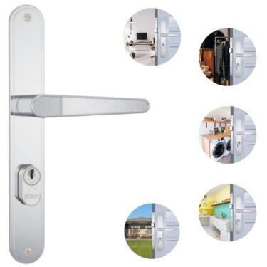 Imagem de Fechadura Stam externa para portão de ferro 501-502/03 Espelho Inox