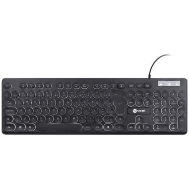 Imagem de Teclado Chocolate Slim Multimidia Teclas Redondas Led Branco Metros Usb - Tc200