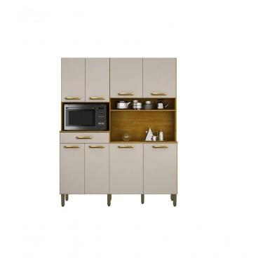 Imagem de Armário De Cozinha Pratic 7 Portas E 1 Gaveta - Chf Móveis Cinamomo-off White