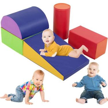 Imagem de Brinquedos Climb & Crawl BLKMTY para crianças de 1 a 3 com 5 blocos de
