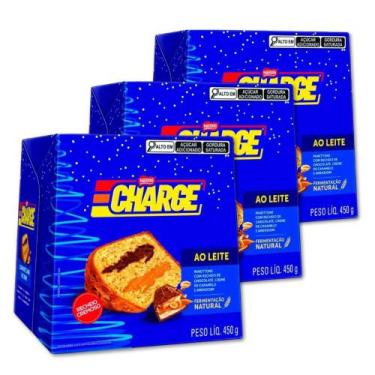 Imagem de Panettone Charge Chocolate e Caramelo Kit 3 un Nestlé 450g