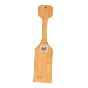 Imagem de WeiLaiKeQi Raspador de madeira de bambu para grelha, ferramenta para raspar churrasco ao ar livre, raspador de grelha de churrasco com cabo longo para cozinhar,