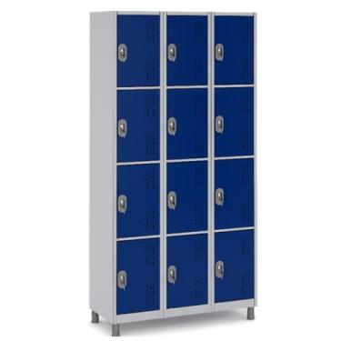 Imagem de Armário de Aço 12 Portas Locker Ideal para Academia e Escola - W3, AZU