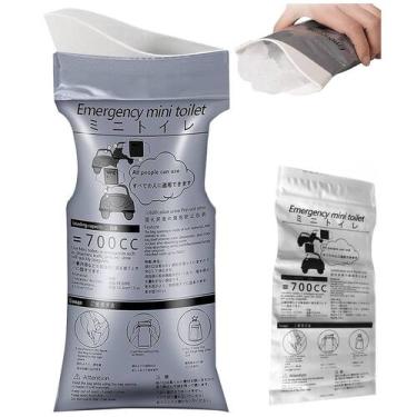 Imagem de Kit 5 Pipi Bag Xixi Em Pé Penico Higiênico Descartável 700ml - Embralu