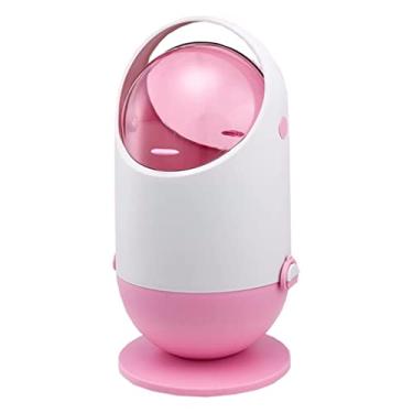 Imagem de Balde de armazenamento de lixo de banheiro com tampa, lata de lixo pequena de 20 litros com 2 compartimentos, cesto de lixo de plástico de cozinha, lixeira compacta para escritório, quarto, sala de