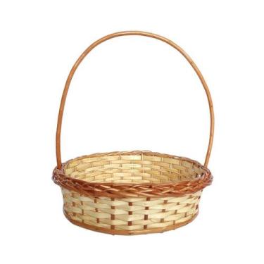 Imagem de Cesta de Vime Redonda - Segredo das Artes, Diâmetro 24cm  X Altura 8cm