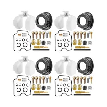Imagem de Kits de reconstrução de carburador adequados para Suzuki Katana 750 GSX750F 1998-2006, com componente de concha de câmara flutuante, diafragma a vácuo, mola espiral, pacote com 4