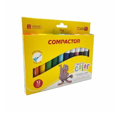 Imagem de Caneta Hidrográfica Jumbo Compactor Color com 12 Cores