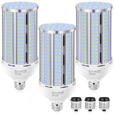 Imagem de Lâmpada LED Corn 120W (3 un), 15.800LM, 5000K,fanless, base E26/E39, ideal para garagem,galpão, fábrica, oficina e área externa, XYCN.