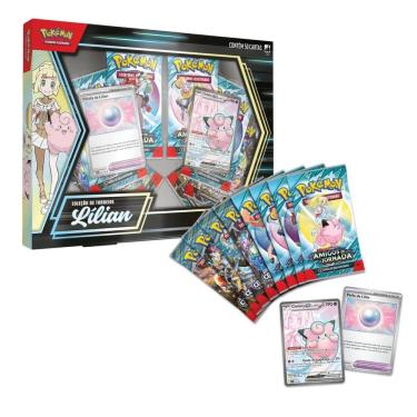 Imagem de Cartas Pokémon Box Coleção De Torneios Lílian Clefairy Copag