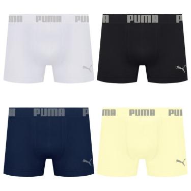 Imagem de Kit 4 Cuecas Puma Boxer Sem Costura Masculina