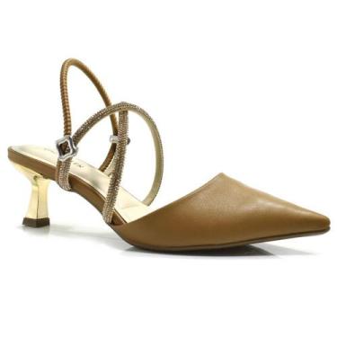 Imagem de Scarpin de Salto Taça Cazzualen T3814-331, Marrom, 35
