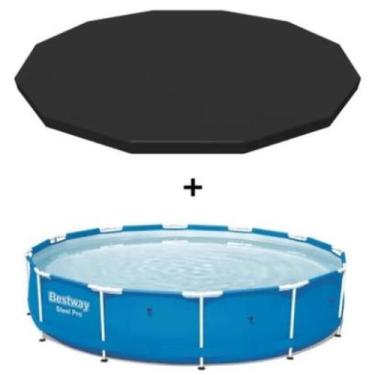 Imagem de Piscina Estrutural 6.473L + Filtro + Capa + Kit Reparo - Bestway - ACA