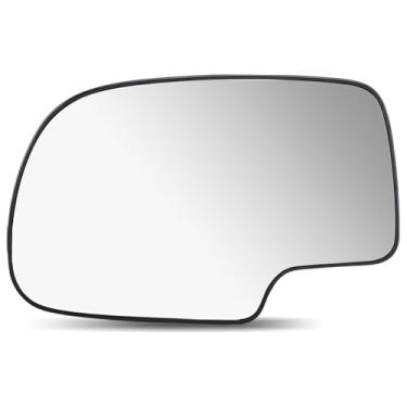 Imagem de AUTOKAY 12477843 Vidro do lado esquerdo do motorista compatível com Chevy Silverado Avalanche Suburban Tahoe, GMC Sierra Yukon, Cadillac Escalade ESV EXT, vidro retrovisor externo com visão clara