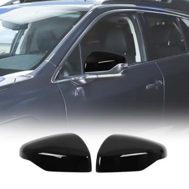 Imagem de HIRUFAIT Capa de espelho retrovisor lateral para S-ubaru Outback 2021-2024 acessórios, tampas de proteção de espelho exterior de porta lateral de carro ABS (preto brilhante)
