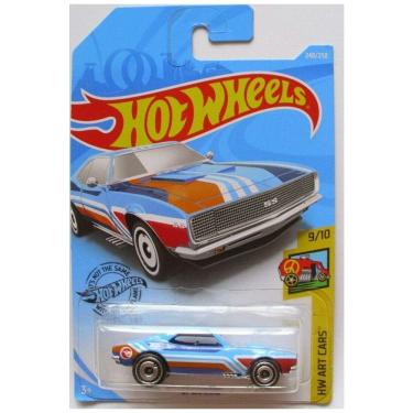 Imagem de Hot Wheels 2019 Treasure Hunt - Carrinho de Metal Hw Art Cars 9/10 67 Camaro