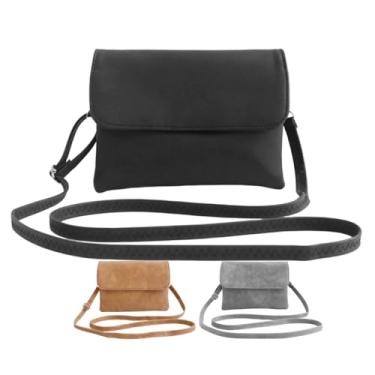 Imagem de Bolsas transversais pequenas de couro para mulheres, bolsa para celular, bolsas transversais, carteira de viagem, Preto - 2, Small, Bolsa tiracolo feminina de couro vintage