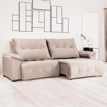 Imagem de Sofá Retrátil e Reclinável Lisboa Veludo Luxor Espuma D28 - SOFÁS WEB,