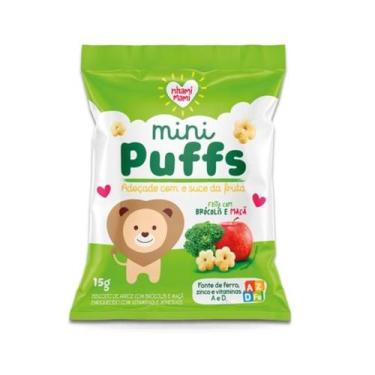 Imagem de MINI PUFFS BRÓCOLIS E MAÇÃ 15g - NHAMI MAMI
