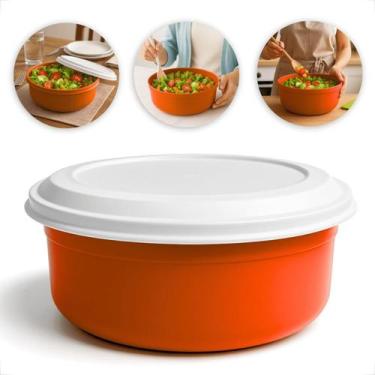 Imagem de Kit 3 Potes Saladeira Redonda 28x10cm Geladeira Organizador Alimentos 