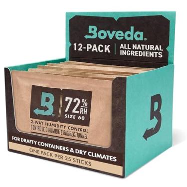 Imagem de BOVEDA 72% - 60g c/12un umidificador charutos