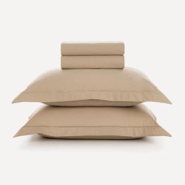 Imagem de Jogo de Cama Casal Algodão Deliz Creme/Areia Karsten, U