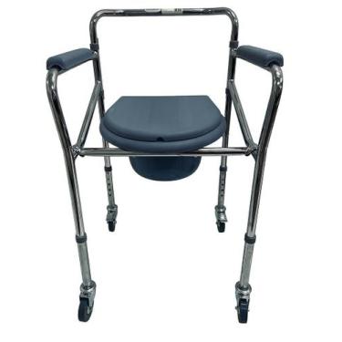 Imagem de Cadeira de Banho Dobrável em Alumínio e Coletor Supermedy