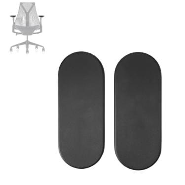 Imagem de MingYi.office Almofadas de substituição para cadeira de escritório Herman Miller Sayl com braços totalmente ajustáveis (braços 4D), cinza claro/preto (1 par) (preto)
