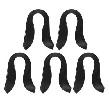 Imagem de Quilling Strips Paper 600 peças 1/8 (3 mm) 39 cm de comprimento para artesanato, origami, papel, quilling, para arte, artesanato, Natal, para decoração de cartões, sacos de presente, molduras (preto)