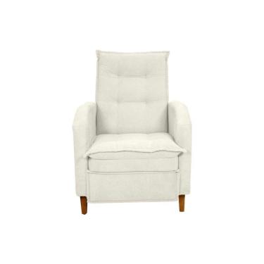 Imagem de Poltrona Amamentação Luxo Reclinável Com Assento Confortável Yaris Matrix Boucle Bege