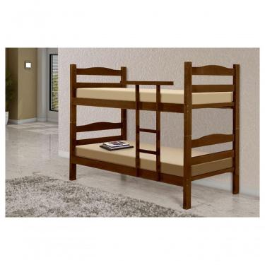 Imagem de Beliche Lisboa de Madeira Maciça Tauari Castanho