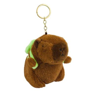 Imagem de Chaveiro de Pelúcia Capivara Mochila Verde 11cm