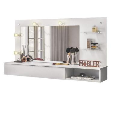 Imagem de Penteadeira Camarim Suspensa Lumiere Branco Fosco - Mobler Branco Fosco