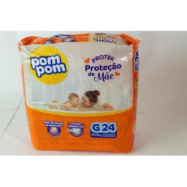 Imagem de Fralda Pom Pom Derma Protek Jumbo Tam G 8 a 13 kg com 24 unidades
