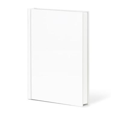 Imagem de Sketch Book Capa dura em branco personalizável 60 páginas de espessura 400 g/m2/81,6 kg, papel aquarela sem ácido, encadernado plano, 15,5 x 21 cm, prensa a frio 25% algodão, para pintura de mídia