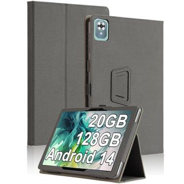 Imagem de [YUXELI] Capa para tablet de 10,1 polegadas para tablet Fezawio F11, capa protetora, pulseira portátil, fácil de segurar, função de suporte, vários ângulos, portátil, resistente a choques