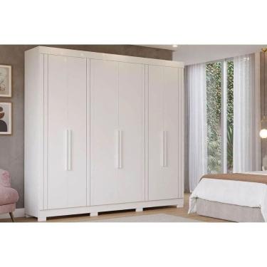 Imagem de Guarda Roupa 6 Portas E 6 Gavetas C- Pés Cecilia Branco - Panan