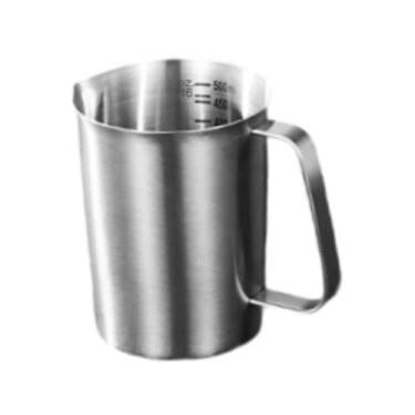 Imagem de Bothyi Copo medidor em aço inoxidável, jarra para misturar na cozinha, com marcações de precisão, acessório para espumar leite, 500ml