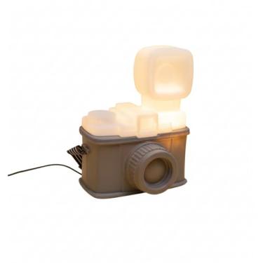 Imagem de Luminária Câmera Retrô Fun Light, Bivolt 110/220V, LED 15V, Bicolor, Polietileno, 31x24x19cm, com Fio 1,8m