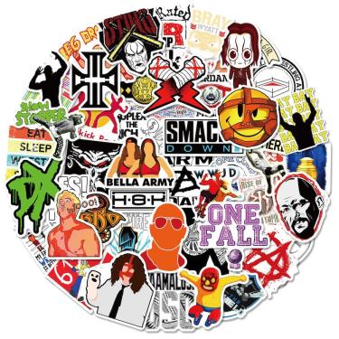 Imagem de Pacote de adesivos Wwes Wrestlings Anime 50 unidades de adesivos de texto de 4-8 cm