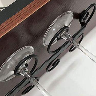 Imagem de ZFLYCANP Suporte para copos de vinho embaixo do armário, suporte de taças, organizador de taça de vinho de metal, resistente e fácil de instalar e economizar espaço, armazenamento para conhaque