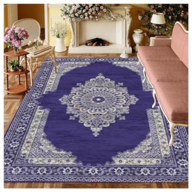 Imagem de SPXMQSS Tapetes de área para sala de estar, tapete de quarto grande, antiderrapante, tapetes ultra macios, laváveis para sala de estar, quarto, sala de jantar embaixo da mesa Q 1,5 x 2,4 m