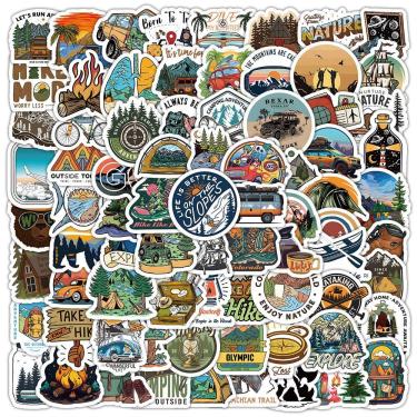 Imagem de Adesivos, 100 unidades/lote, viagens ao ar livre, pontos turísticos, impermeáveis