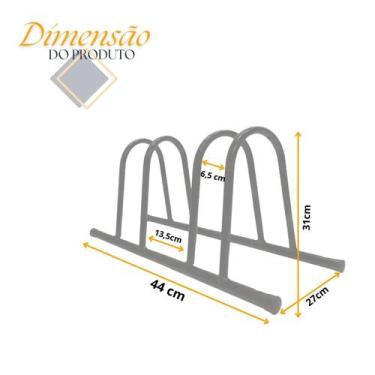 Imagem de Bicicletario Porta Bike de Chão Suporte 2 Vagas Para Bicicleta Apartam