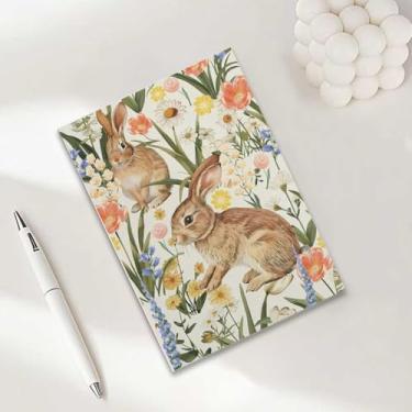 Imagem de Caderno de coelho, caderno A5 para anotações de escritório, agenda de 21 x 14,7 cm, agenda de viagem, presentes para amantes de coelhos