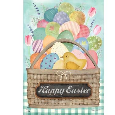 Imagem de Briarwood Lane Bandeira de jardim colorida de cesta de Páscoa