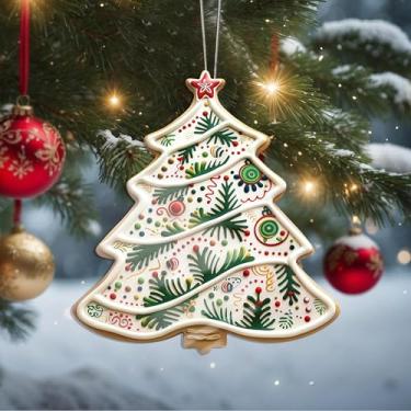 Imagem de Enfeites de Natal, árvore de cristal, enfeites de árvore de Natal feitos à mão, decoração de carro e casa - presentes de Natal, decoração de artesanato em acrílico, ideias de troca de presentes para