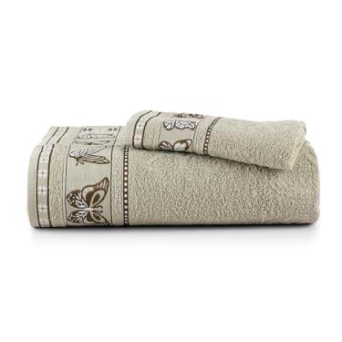 Imagem de Jogo de Toalha 2 Pçs Banho e Rosto Cindy, Bege Sizal