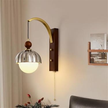 Imagem de OUFULA Contemporânea Lâmpada de parede LED Americana Criativa Sala de Estar Quarto Estudo Villa Corredor Escadas Decoração Casa Luz (Estilo 9)